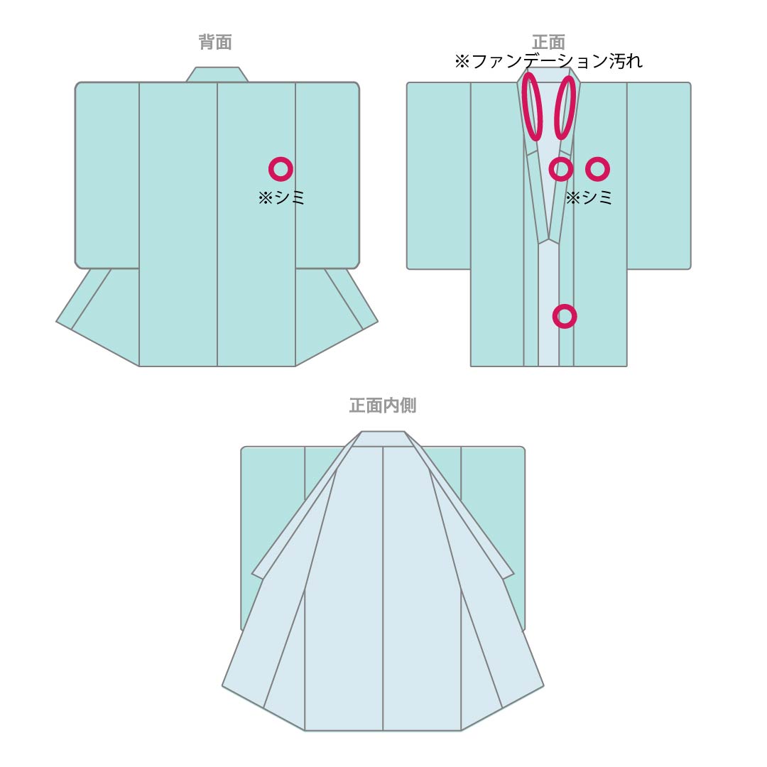 夏物 正絹 小紋 Aランク 身丈157cm 裄丈62cm 浅葱鼠色（あさぎねずいろ） 露芝 絽 緑系 1132004713319