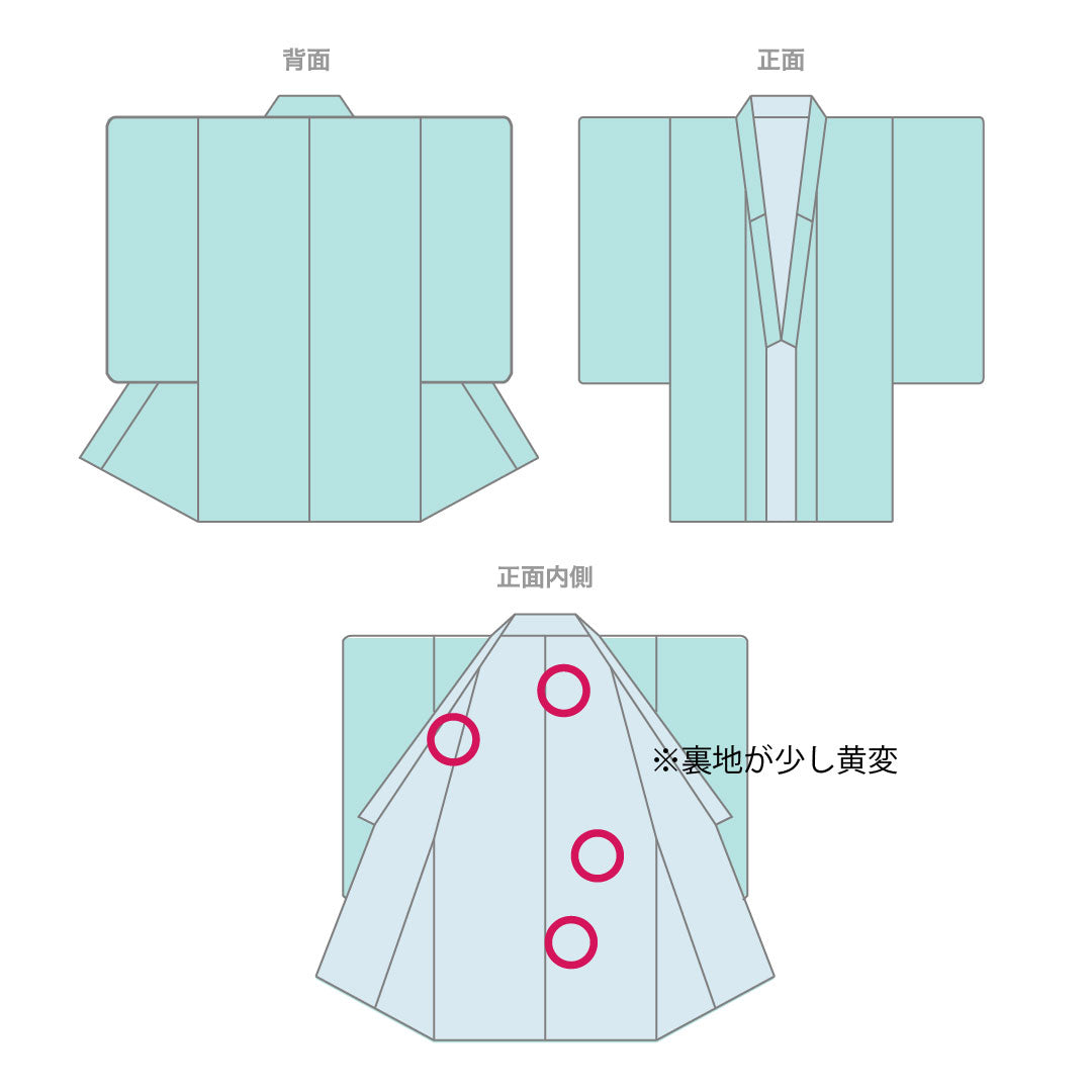 小紋 身丈157cm 裄丈64cm 袷  天鵞絨色 絞り 抽象模様  正絹 Aランク 緑系 1115002963319