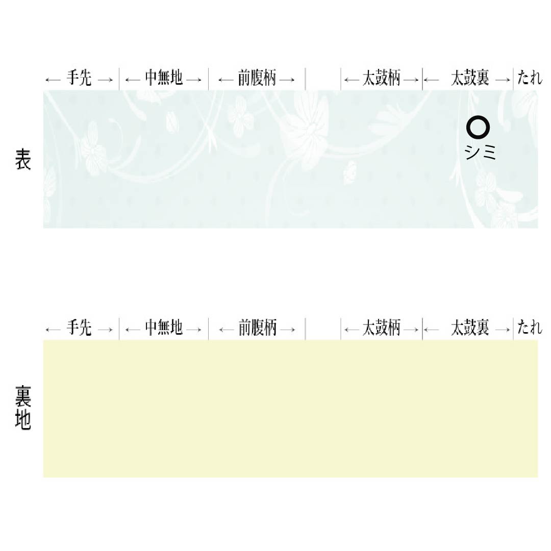 半幅帯 正絹 Sランク 白鼠色（しろねずいろ） 花柄 古典柄 リバーシブル 帯丈340cm グレー系 1125002862322