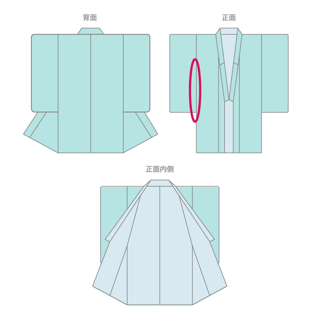 色無地 正絹 身丈162cm 裄丈66.5cm 勿忘草色（わすれなぐさいろ） 一つ紋 梅鉢 袷 Aランク 水色系 1114001943424