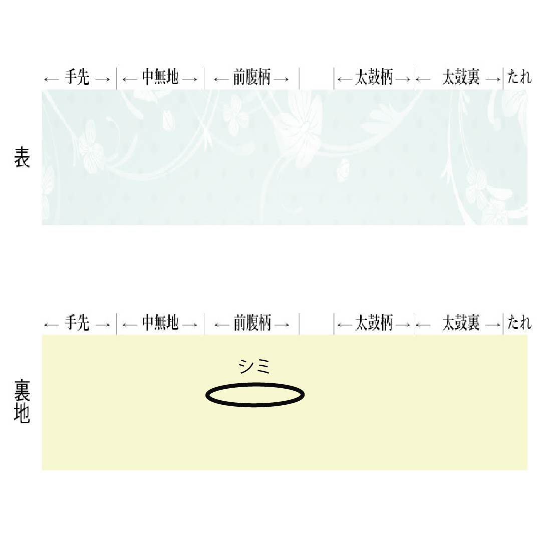Nagoya obi, stencil dyeing, Bingata-style pattern, connected diamonds, obi length 359cm, pure silk, A rank, full length, casual, white, 1124006573311, Nagoya style