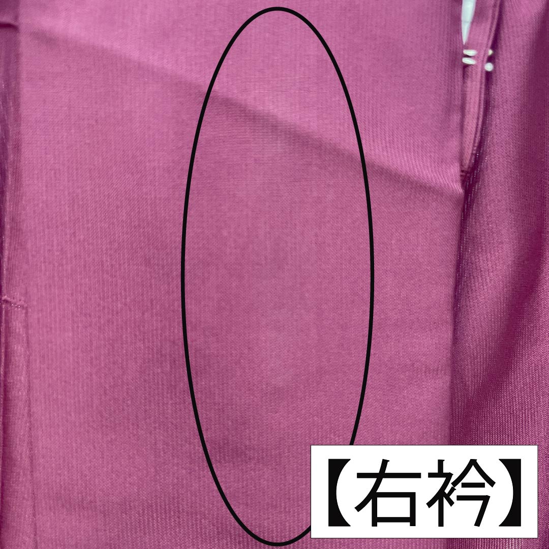 夏物 正絹 色無地 Bランク 身丈158cm 裄丈63.5cm 紅鶸色（べにひわいろ） 波 紗 紫系 1132004434320