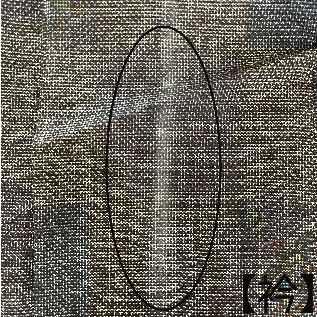 大島紬 正絹 身丈155.5cm 裄丈64cm  経緯絣 市松 Sランク 袷 茶系 1116002962314