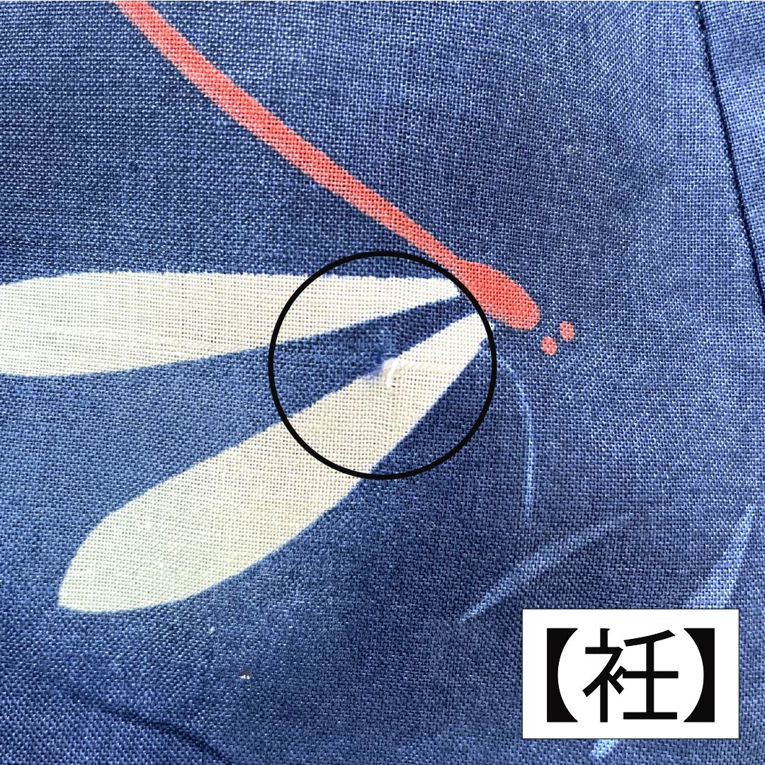 浴衣 木綿 身丈162cm 裄丈65.5cm Sランク 単衣 紺系 紺色（こんいろ） トンボ ラビッサンルーチェ 1118006022418