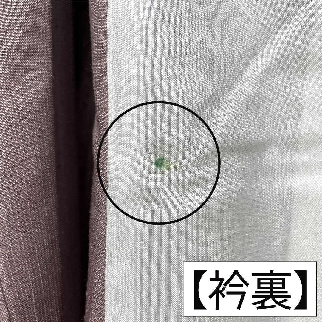 色無地 正絹 身丈154cm 裄丈63cm 葡萄色（えびいろ） 紬地 単衣 Sランク 紫系 1114001622220