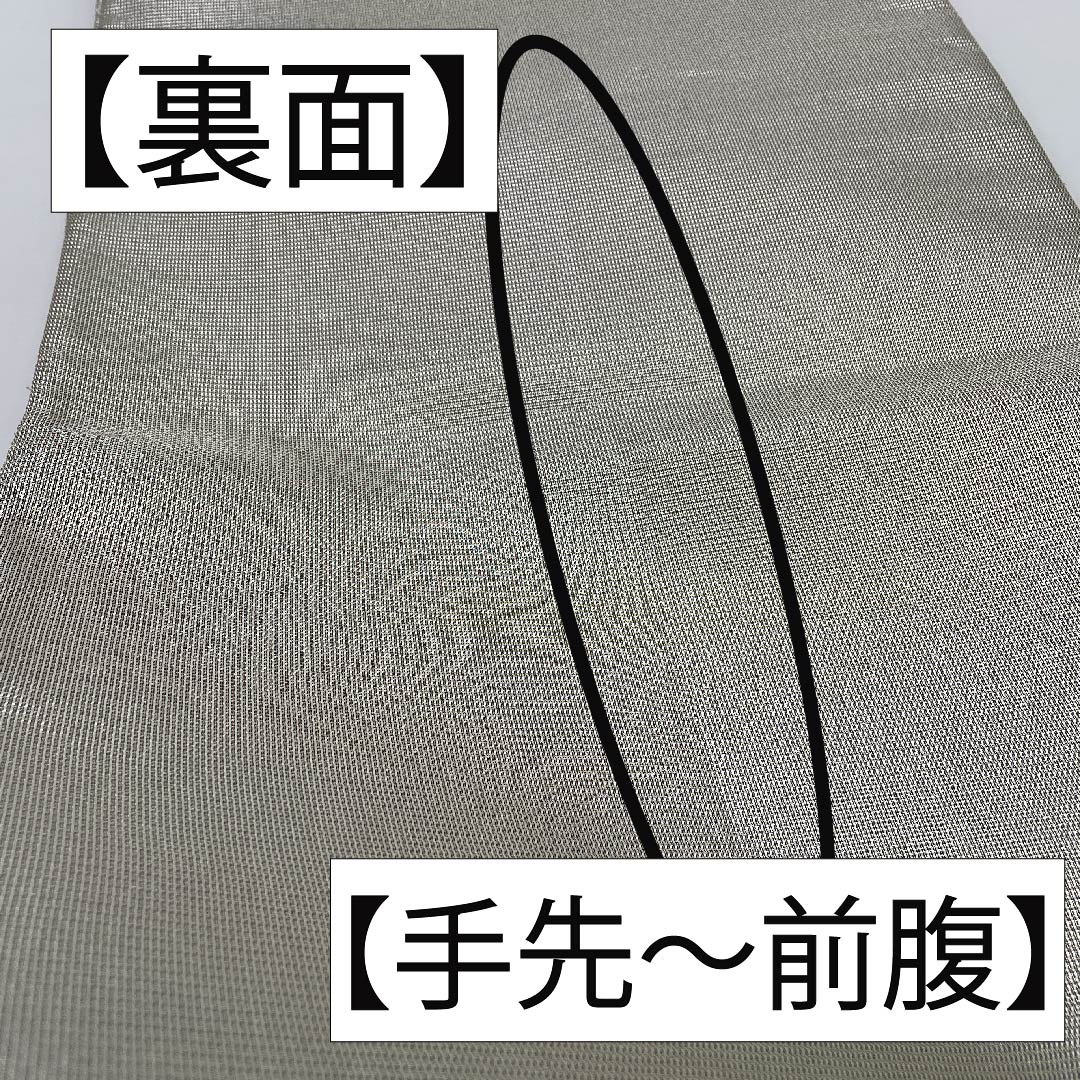 Fukuro Obi, Pure Silk, Mercury Color, Shosoin Flower and Bird Pattern Nishiki, Length 436cm, S Rank, Full Length, Formal, Silver, 1123012002322