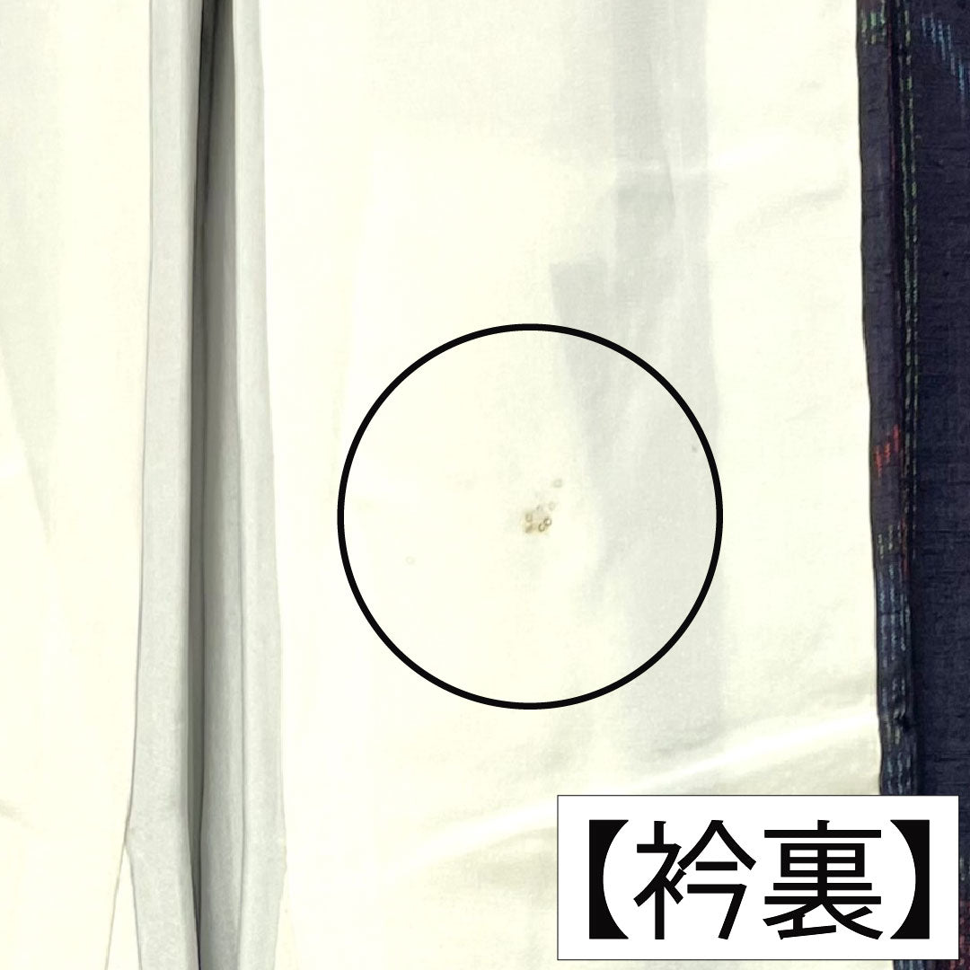 紬 正絹 身丈159cm 裄丈62cm 抽象模様 Sランク 袷 紺系 1116003422318