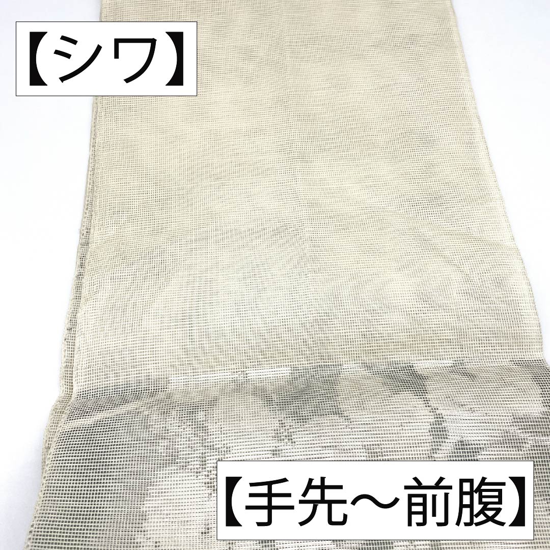袋帯 正絹 Aランク 乳白色（にゅうはくしょく） 夏帯 植物模様 萩 芝草 帯丈424cm 六通 セミフォーマル 白系 1123017493311