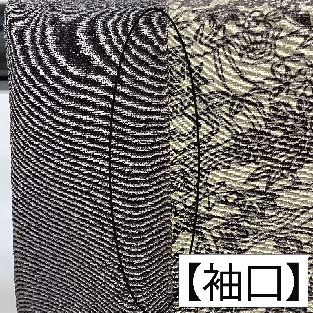 小紋 正絹 身丈163cm 裄丈65.5cm 袷 江戸鼠色（えどねずいろ） 型染 茶屋辻 Sランク グレー系 1115004692422