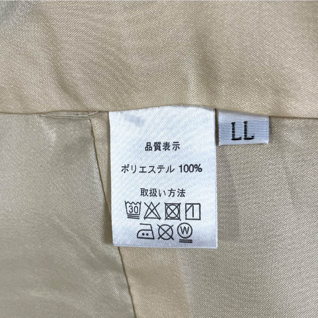 小紋 ポリエステル 身丈169cm 裄丈69.5cm 袷 落栗色（おちぐりいろ） 縦縞 未使用品 しつけ糸付き 洗える着物 Sランク 茶系 1115006002514