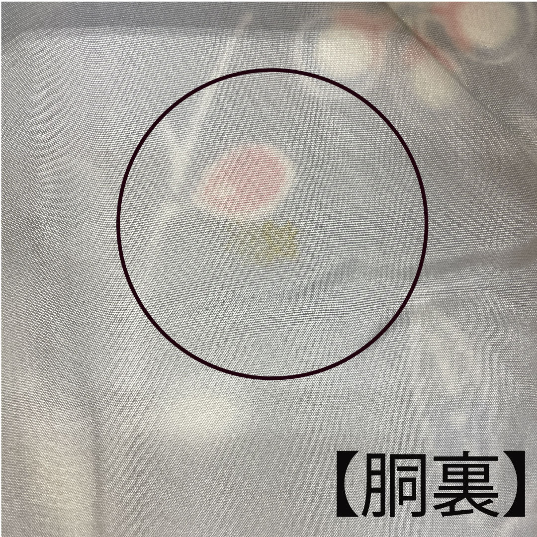 小紋 身丈155cm 裄丈62cm 袷  京紅型 松竹梅 花模様  正絹 Sランク 紺系 1115001202318