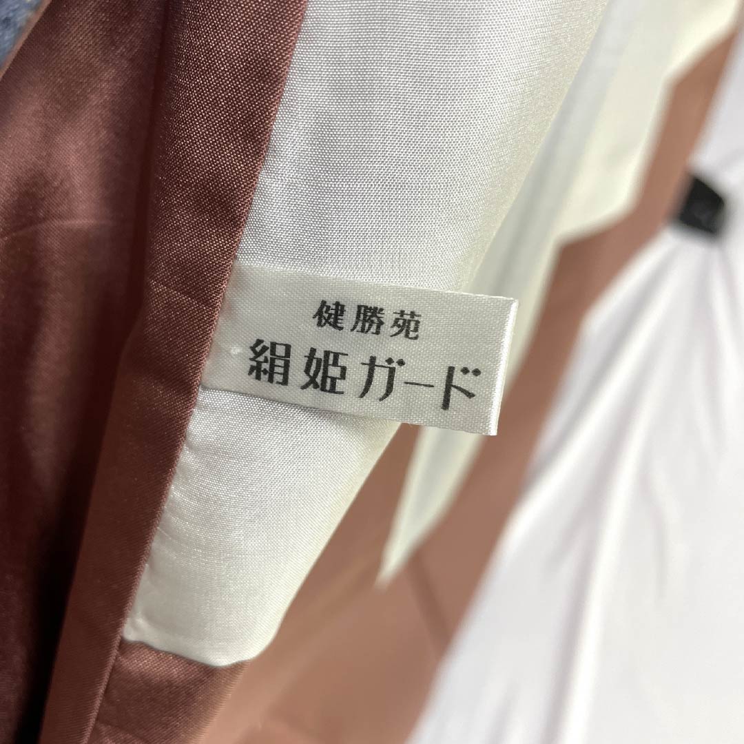 紬 正絹 Sランク 身丈158cm 裄丈65cm 藍錆色（あいさびいろ） 真綿紬 流水 縞 袷 青系 1116004532317