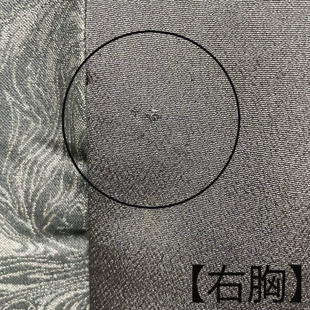 訪問着 袷 身丈151cm 裄丈61.5cm 鉄鼠色 流水 正絹 Aランク グレー系 1112002553222