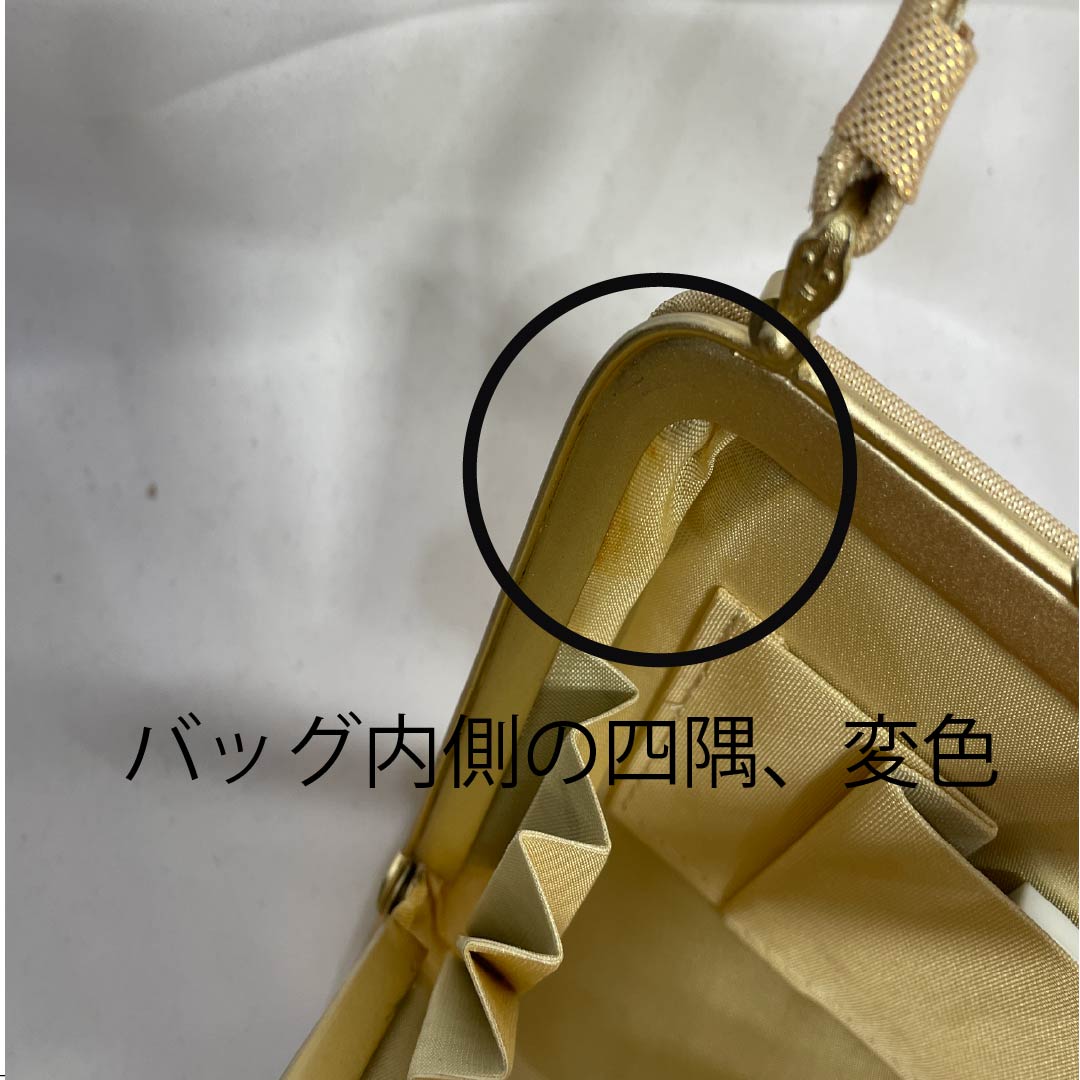 （新古品）草履バックセット フォーマル 金色（きんいろ） 未使用品 古典柄 花柄 Lサイズ 金系 Aランク 1133000193421