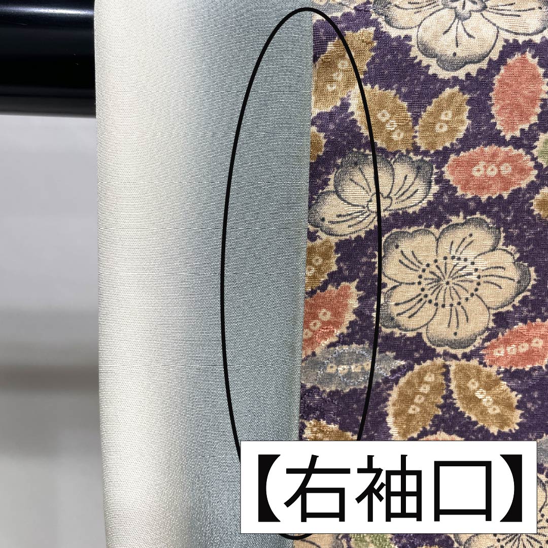 小紋 正絹 Aランク 身丈163cm 裄丈68cm 袷 中紫色（なかのむらさきいろ） 辻ヶ花 紫系 1115007723420