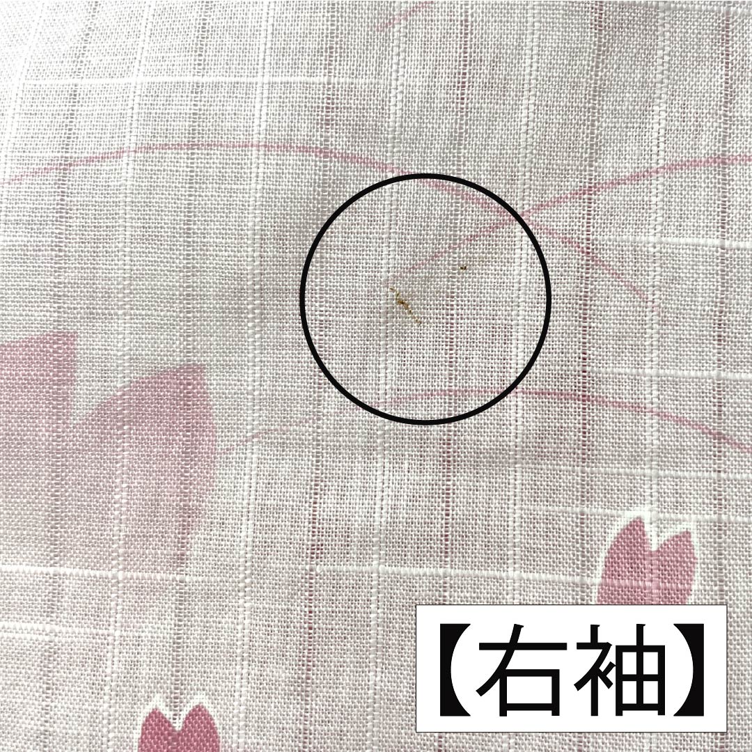 浴衣 木綿 身丈164cm 裄丈66cm Aランク 単衣 ピンク系 桜色（さくらいろ） 洋花 ラメ 1118006213413
