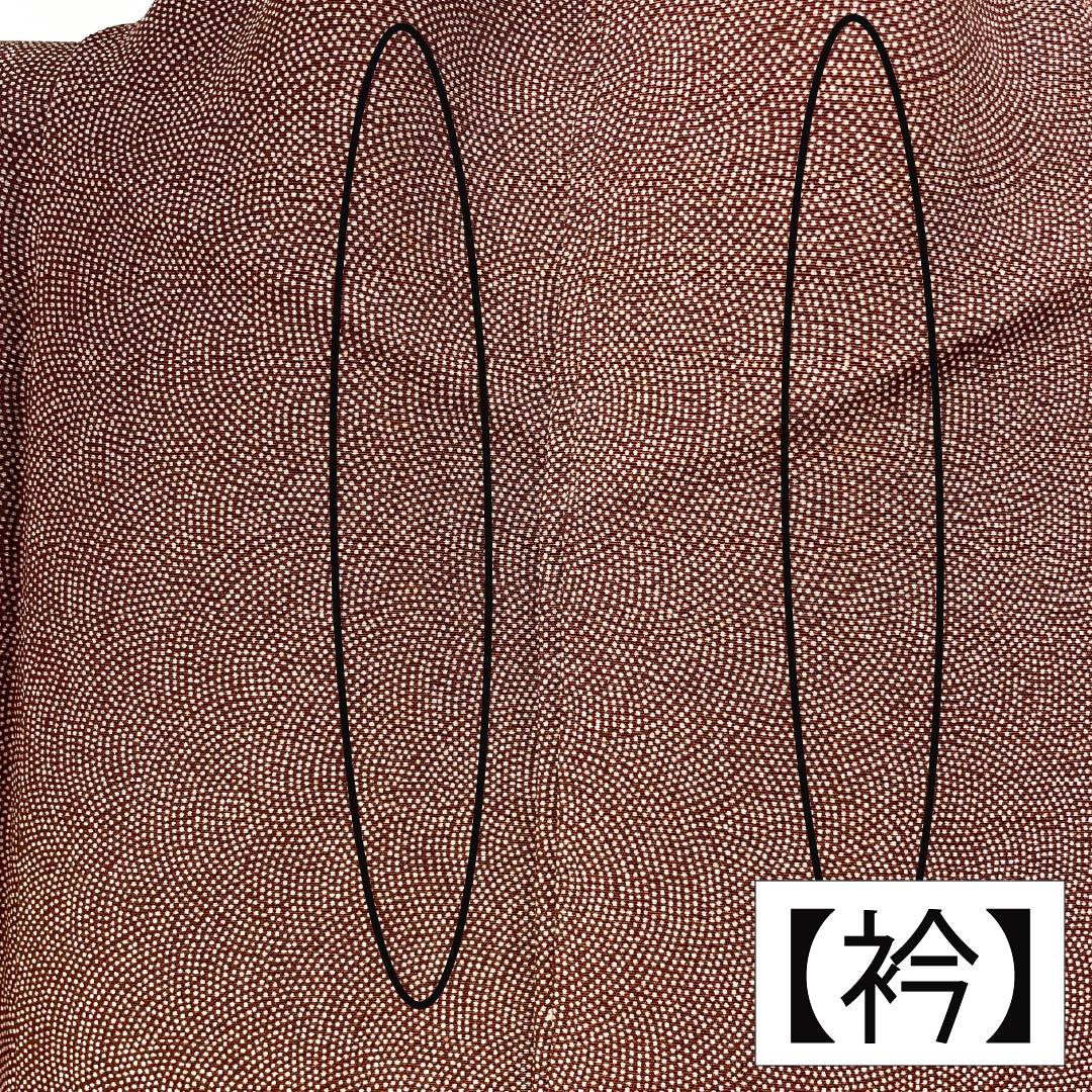 訪問着 正絹 Aランク 袷 身丈157cm 裄丈63cm 赤銅色（しゃくどういろ） 型染 江戸小紋 鮫柄 風景模様 茶系 1112006133314