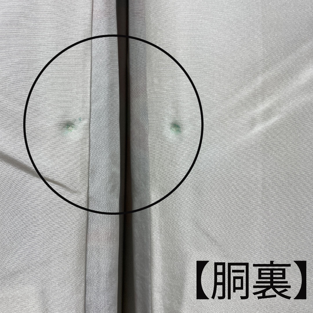 小紋 身丈159cm 裄丈63.5cm 袷  しつけ糸付き 絹鼠色 京紅型 流水 花模様  正絹 Sランク グレー系 1115003462322