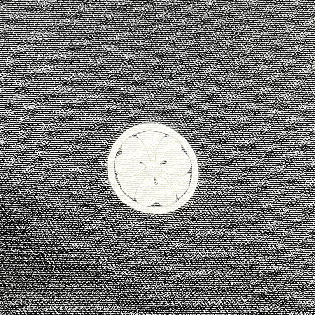 Black Tomesode, Length 153cm, Sleeve Length 61.5cm, Lined, Kyoto Yuzen, Pine, Chrysanthemum, Circle with Sword and Butterfly, Pure Silk, A Rank, Five Crests, Black, 1111001003210
