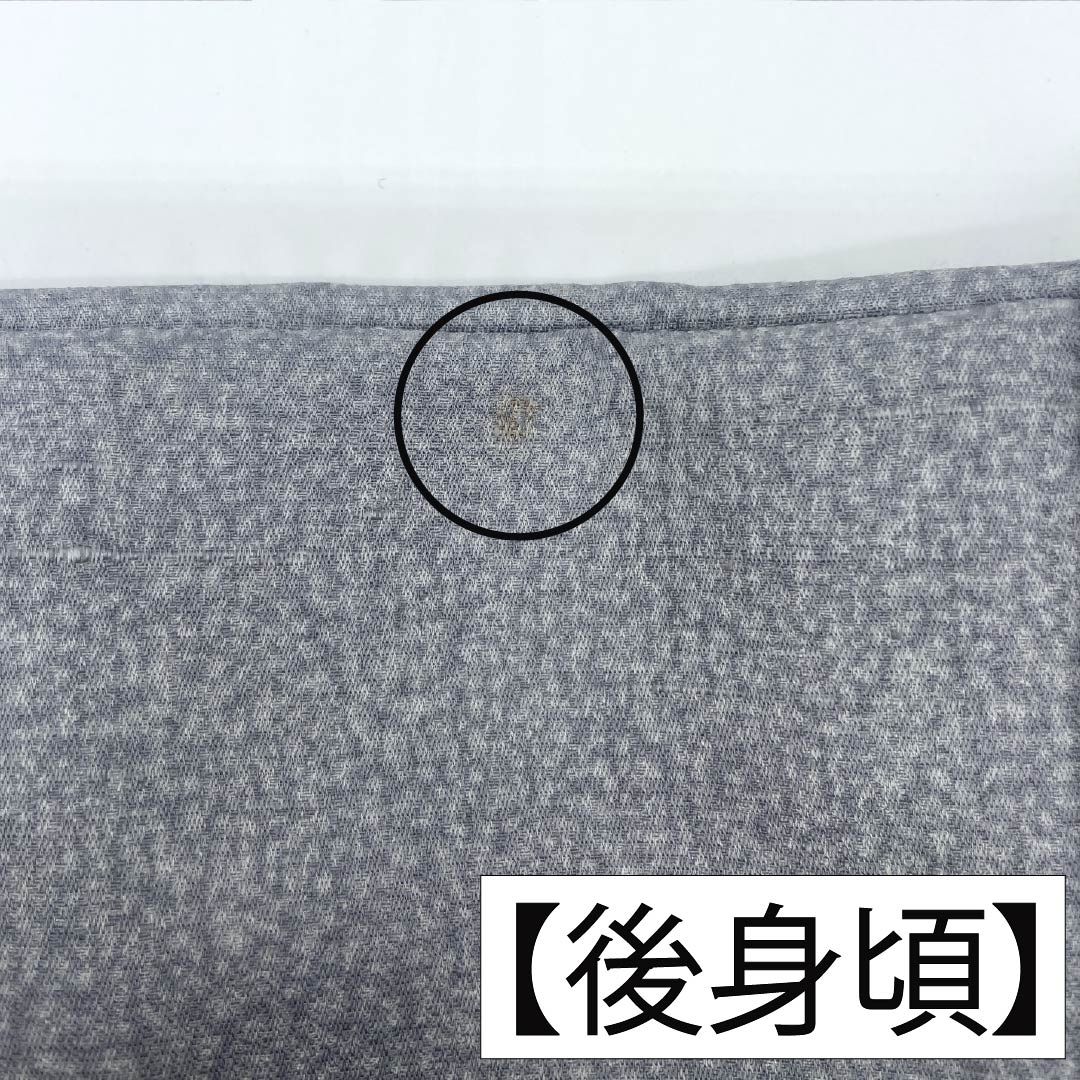 小紋 正絹 身丈153cm 裄丈62.5cm 袷 銀色（ぎんいろ） 天目染 しつけ糸付き Aランク グレー系 1115005353222