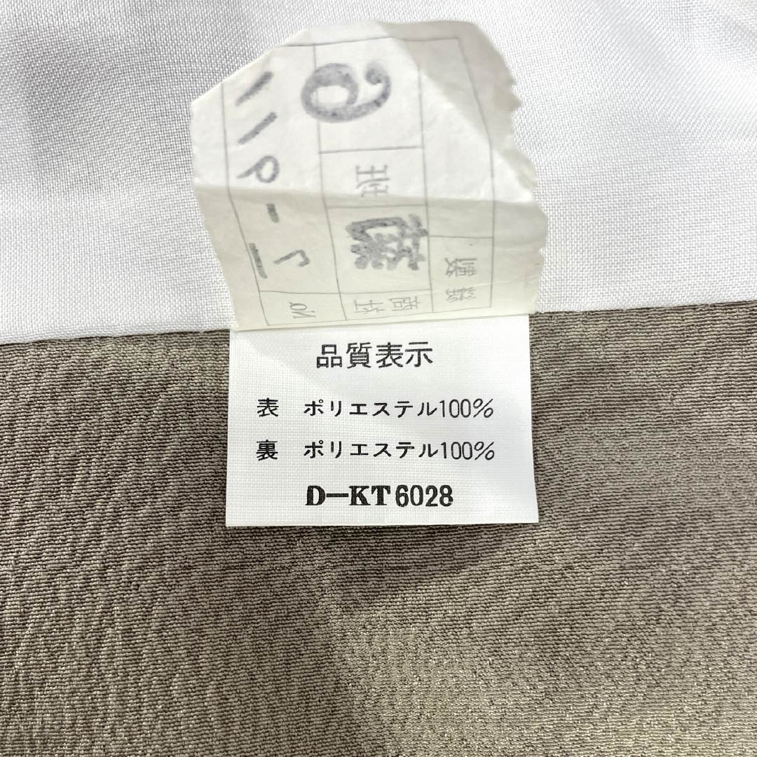 訪問着 ポリエステル Aランク 袷 身丈165.5cm 裄丈66.5cm 銀煤竹色（ぎんすすたけいろ） 花 鈴 洗える着物 ベージュ系 1112007373525