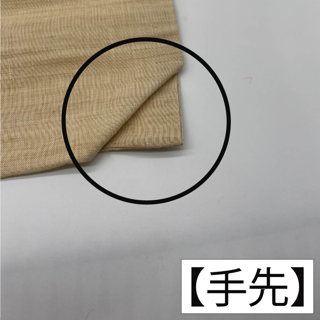 Nagoya obi, hemp, off-white, summer obi, Kyoto Bingata style, Bingata style, obi length 350cm, S rank, point pattern, casual, cream color, 1124007952315, Nagoya style