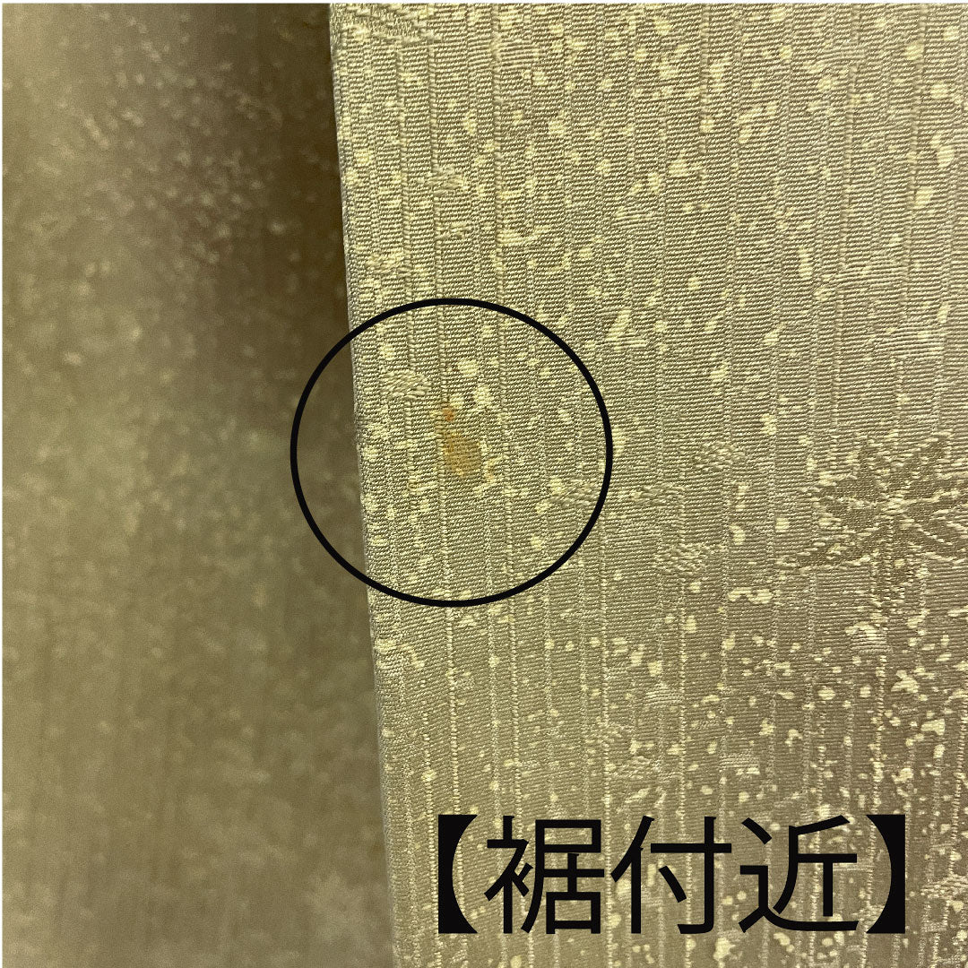Komon, Length 150.5cm, Sleeve length 62cm, Lined, Pure silk, A rank, Yellow, 1115001773123