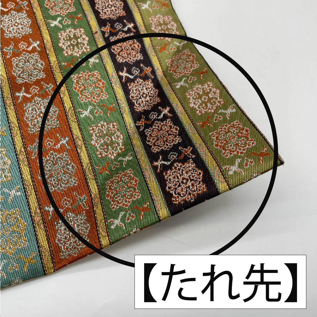 名古屋帯 正絹 龍村美術織物 唐花雙鳥長斑錦模様 帯丈350cm Sランク 全通 セミフォーマル グラデーション系 1124007142399 開き仕立て