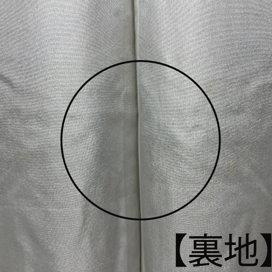 大島紬 正絹 身丈168.5cm 裄丈66cm  しつけ糸付き 幾何学模様 Sランク 袷 黒系 1116002912510