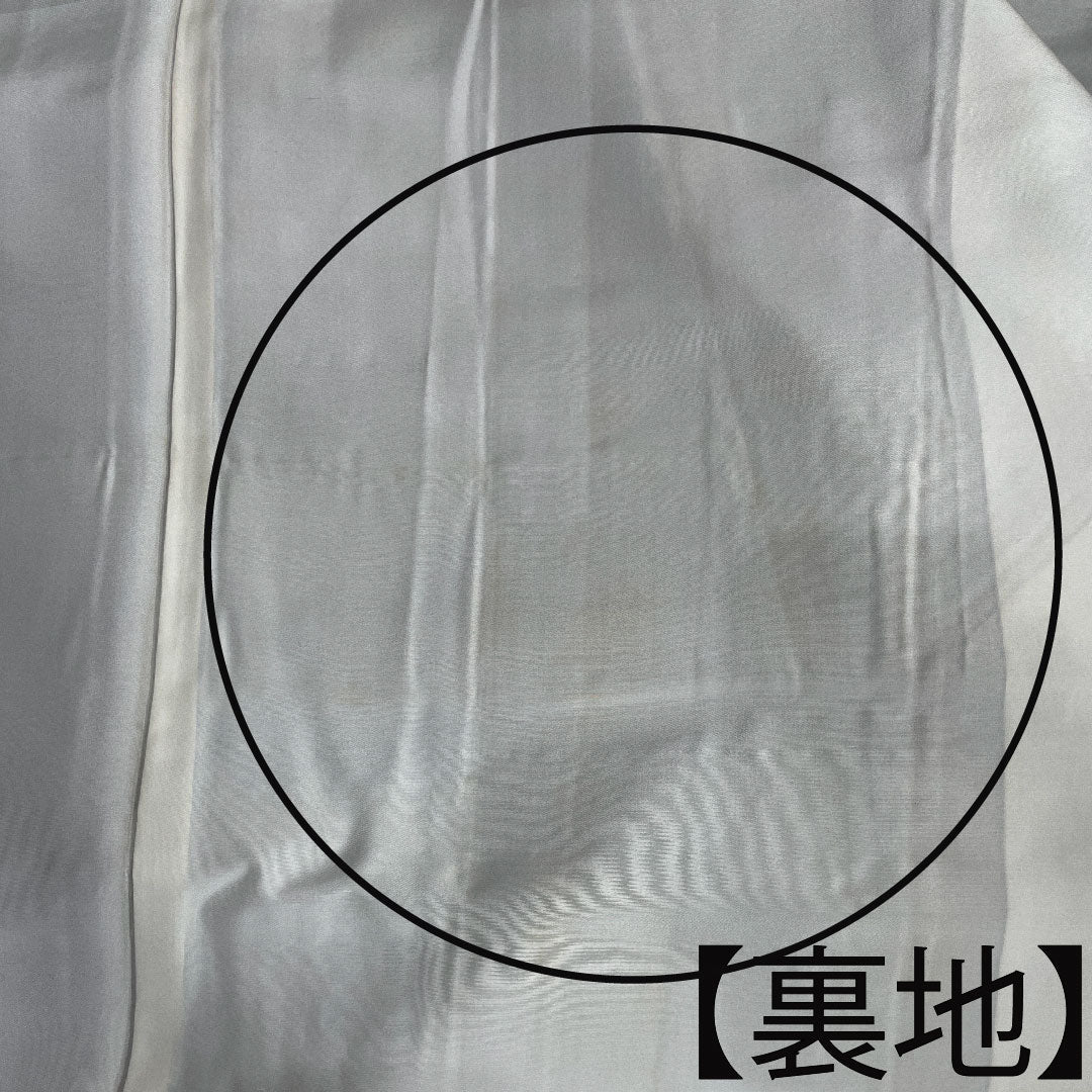 紬 正絹 身丈155.5cm 裄丈62.5cm  横段 Aランク 袷 茶系 1116002793314