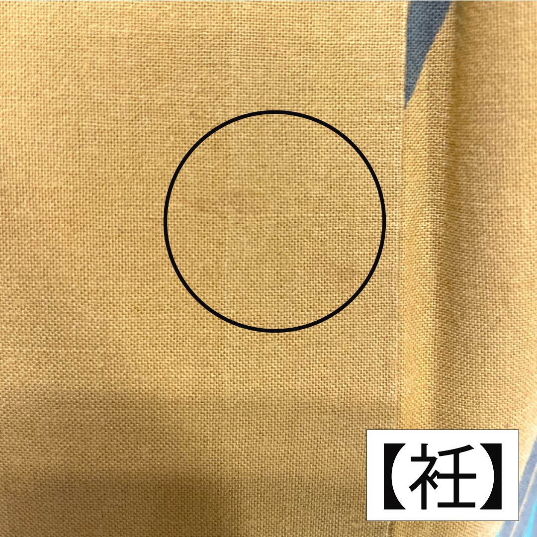 Cotton Yukata, Length 153.5cm, Sleeve Length 67cm, Rank A, Single Layer, Yellow, Magnolia, Iris Design, Product Number: 1118005803223