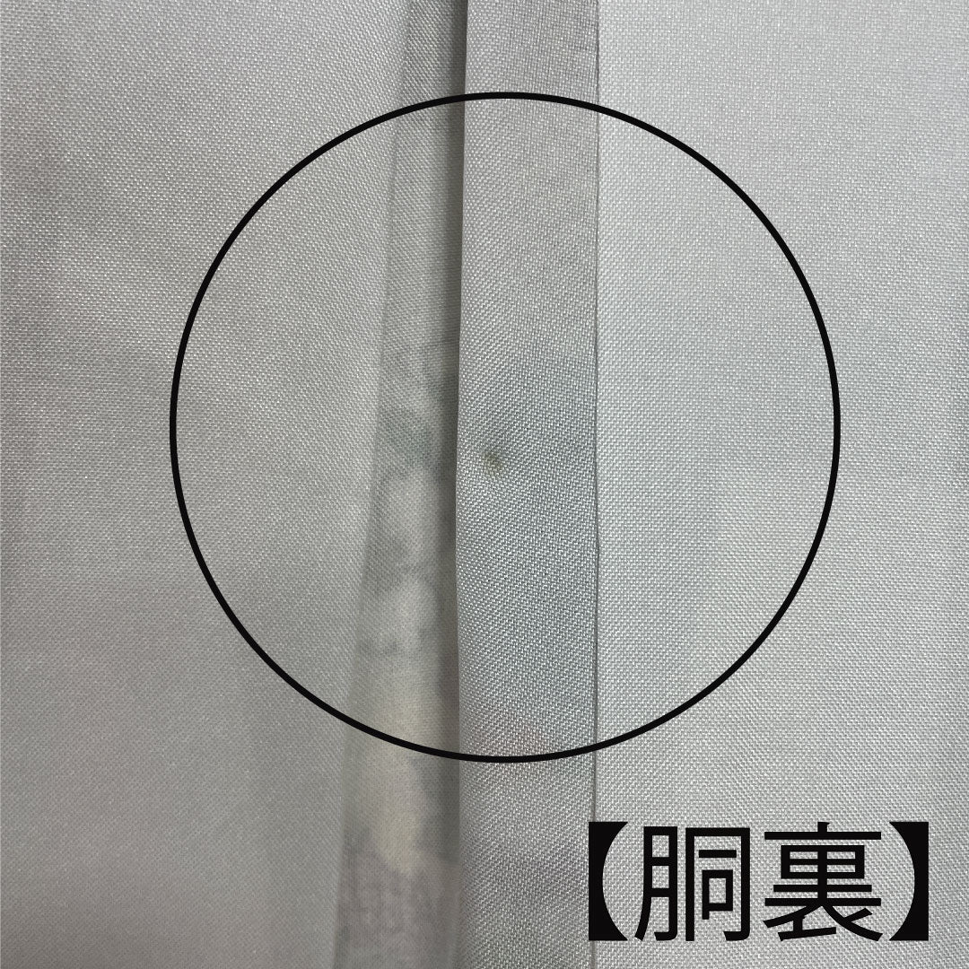 小紋 身丈163.5cm 裄丈64cm 袷  変り松皮菱 草花模様  正絹 Aランク 白系 1115002393411