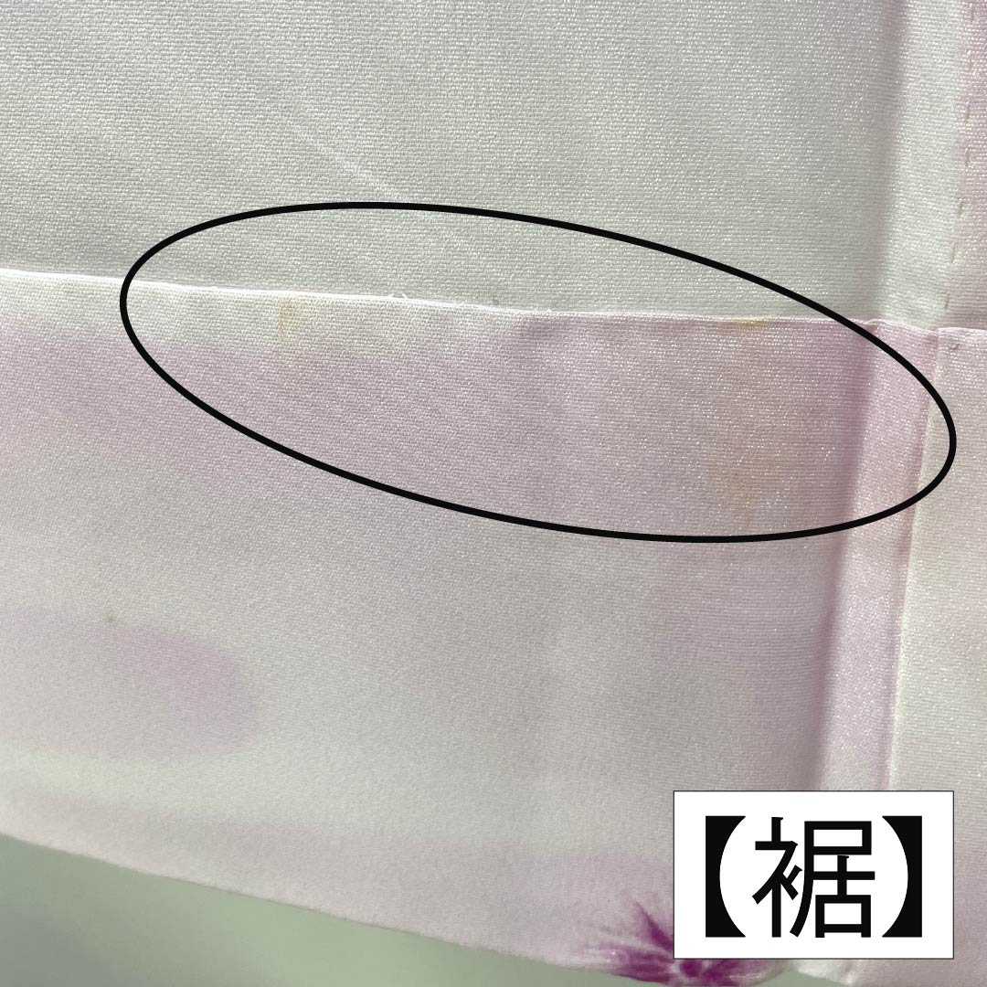 Nagajuban (long under-kimono), Polyester, Grade A, Length 115cm, Sleeve Length 61cm, Single-layer, Pale Pink (tankoshoku), Abstract Pattern, Half-collar, with Raising, Purple, 1129000783120