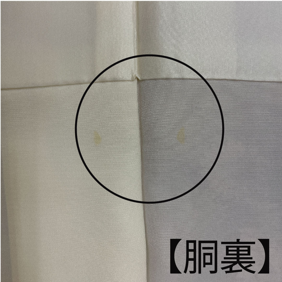 小紋 身丈158cm 裄丈65cm 袷  洗える着物 雲取り 草花模様  ポリ Aランク 紫系 1115001623320