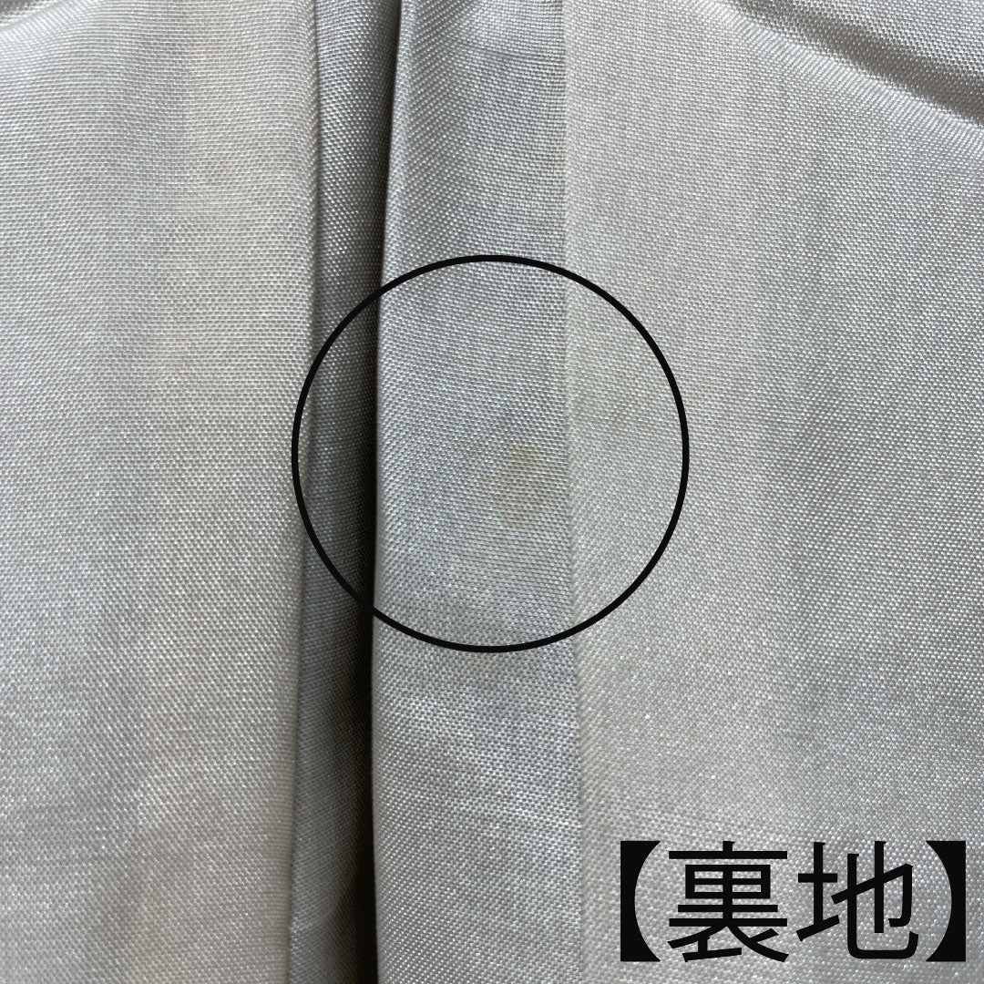 大島紬 正絹 身丈157.5cm 裄丈64.5cm  蕎麦切色 緯総絣 風景模様 Aランク 袷 ベージュ系 1116002883325