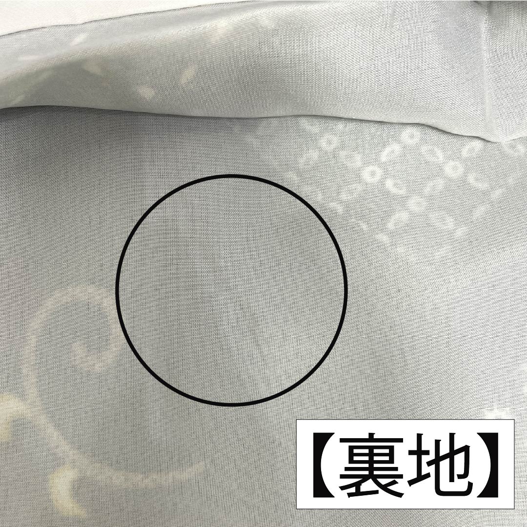 小紋 ポリエステル 身丈167.5cm 裄丈66cm 袷 深藍色（ふかあいいろ） 抽象模様 洗える着物 しつけ糸付き Sランク 紺系 1115006012518