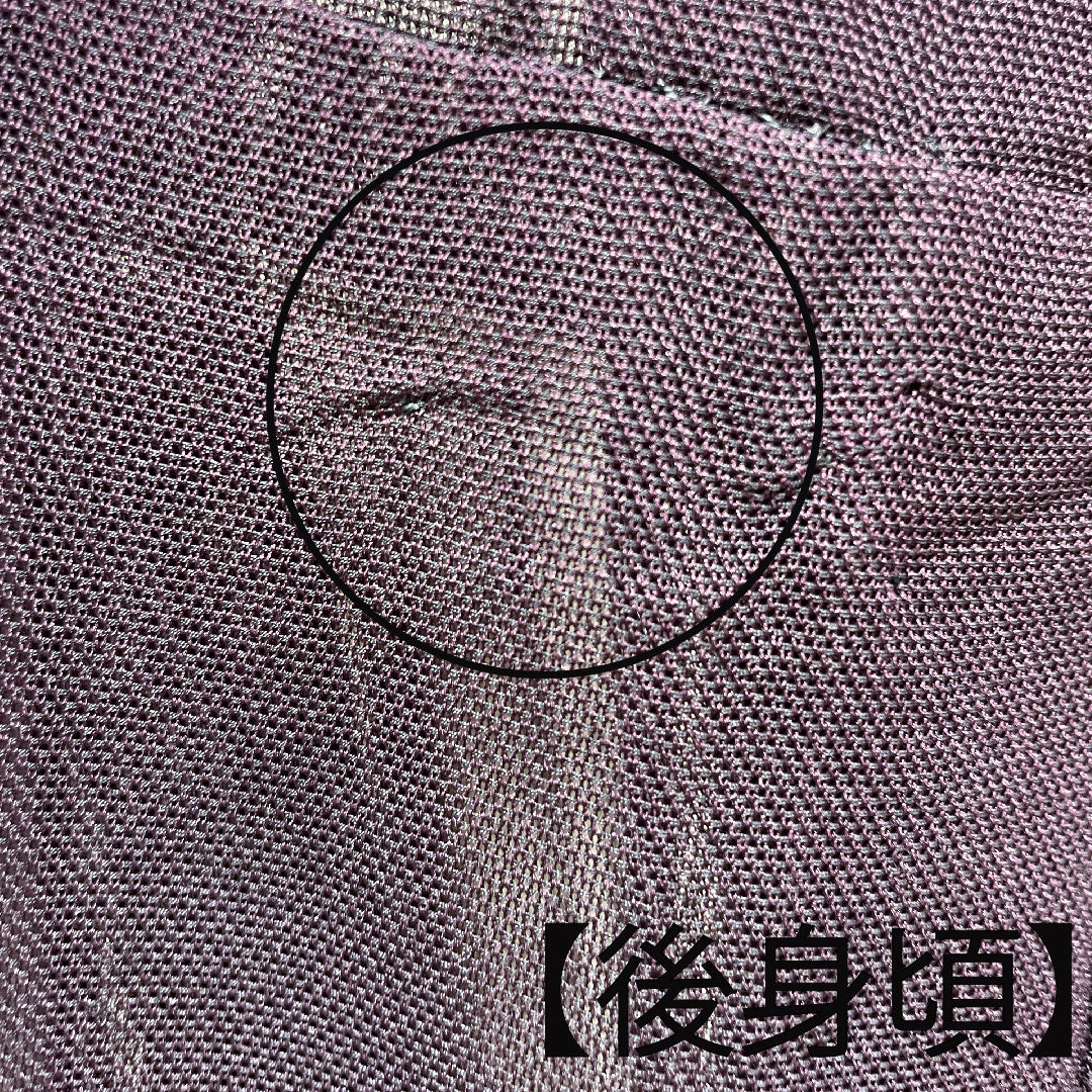 夏物 正絹 色無地 身丈154cm 裄丈61cm 深紫色（ふかむらさきいろ） 素無地 紗 Aランク 紫系 1132001273220