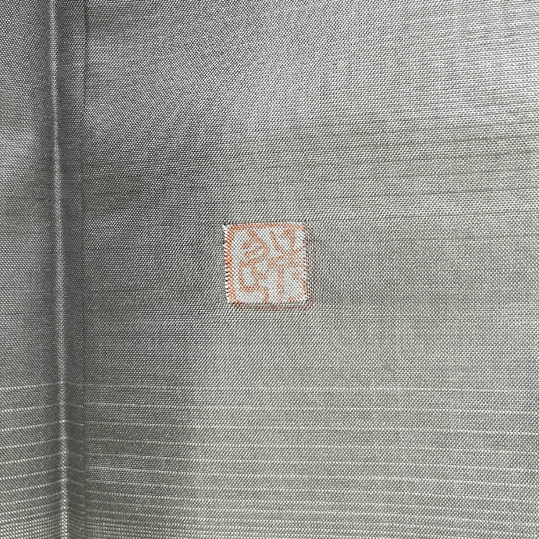 Homongi (visiting kimono) made of pure silk, S-rank, lined, length 158cm, sleeve length 65cm, natural gray (sunetsuiro) Hakusan Tsumugi silk with pearl-tone stitching and gray accents. Product code: 1112006112322
