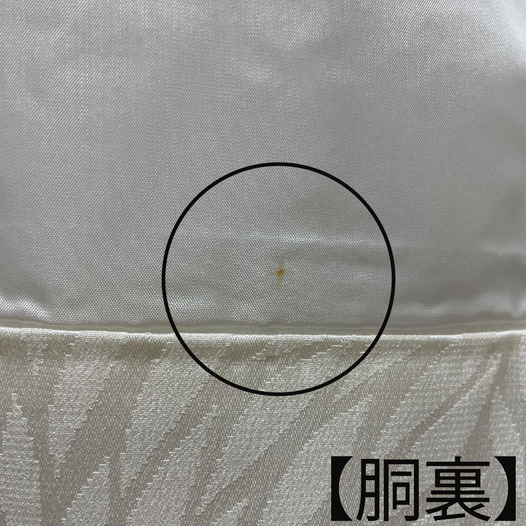 長襦袢 正絹 身丈142cm 裄丈66.5cm 袷  フォーマル 菊  Sランク クリーム系 1129000472615