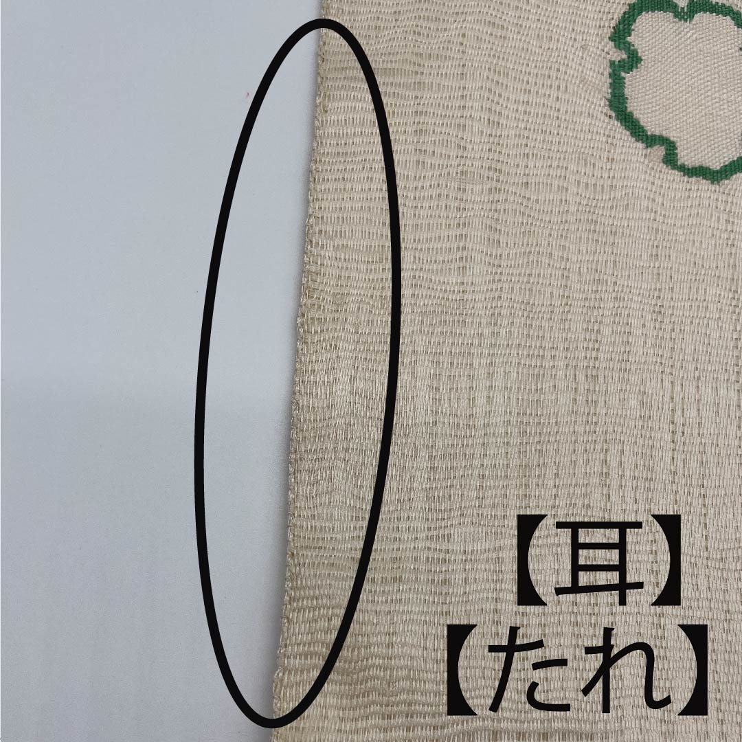 名古屋帯 生成り色 花柄 雪輪柄 帯丈340cm 正絹 Bランク ポイント柄 カジュアル クリーム系 1124004584315  名古屋仕立て