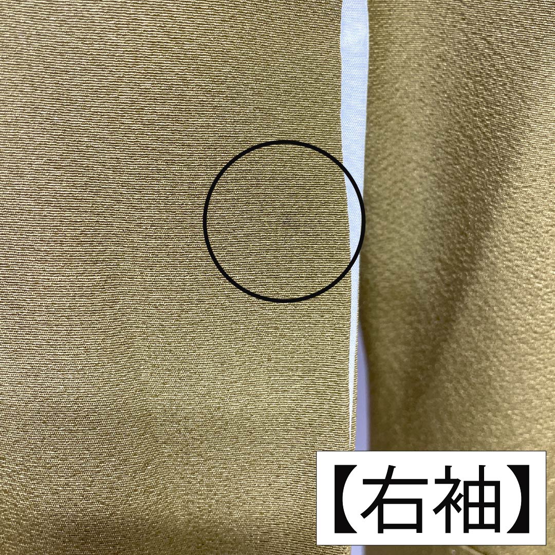 訪問着 正絹 Bランク 袷 身丈160.5cm 裄丈67cm 桑染色（くわぞめいろ） 京友禅 花籠 黄系 1112007124423