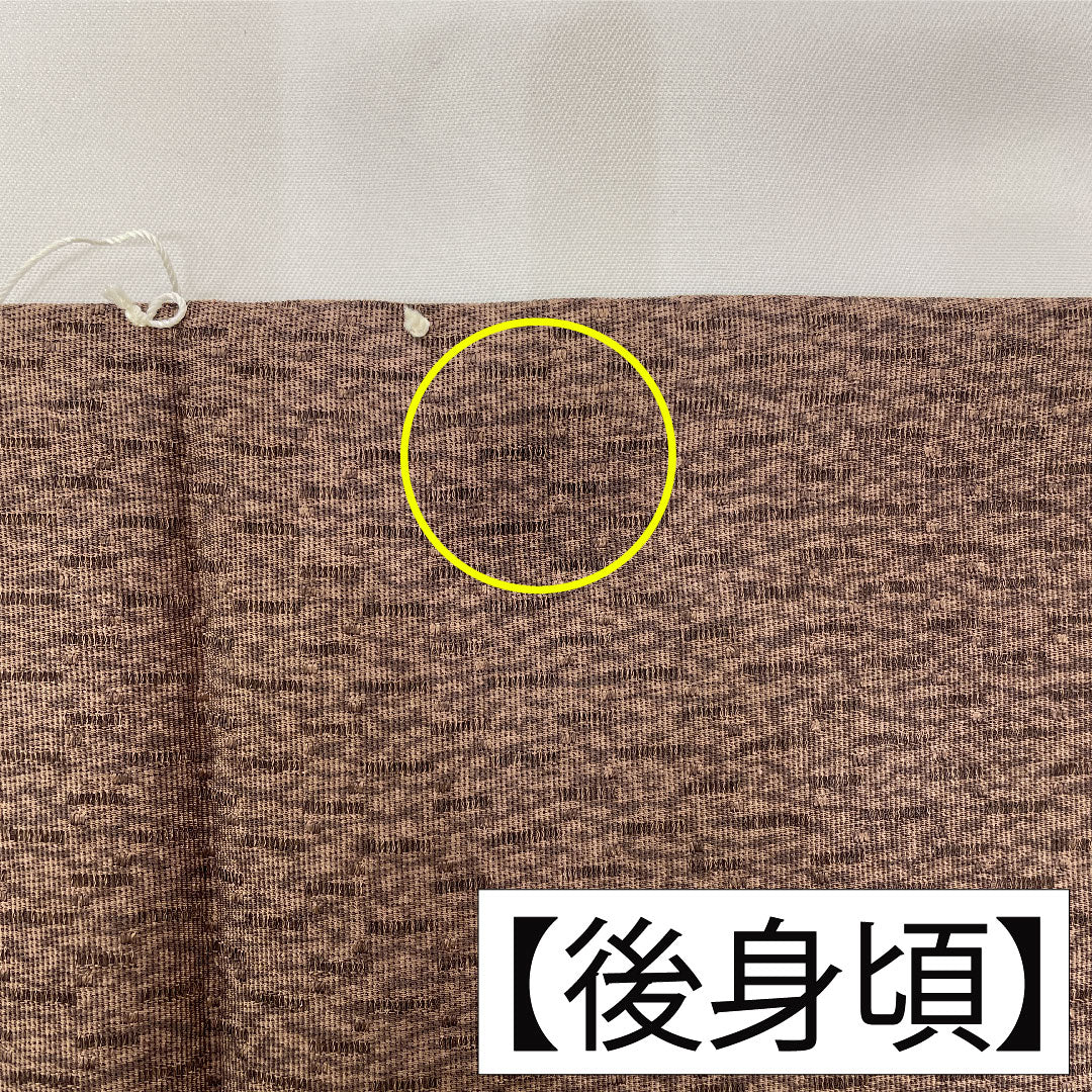 小紋 正絹 身丈167cm 裄丈65.5cm 袷 鼯鼠色（むささびいろ） 幾何学模様 Aランク 茶系 1115004733514