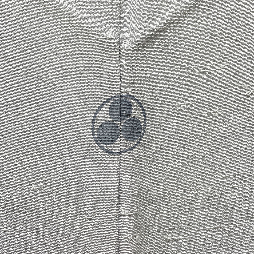 Plain color, pure silk, length 163cm, sleeve length 68cm, cupronickel color, beard pongee, one crest, three stars in a circle, lined, A rank, gray, 1114001713422