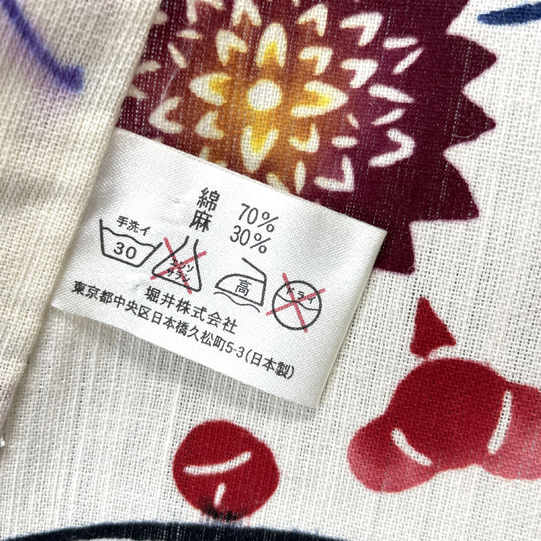 Yukata with basting thread, unused, milky white, stencil dyed, cotton linen, S rank, single layer, length 162cm, sleeve length 67cm, cream color, 1118002012415