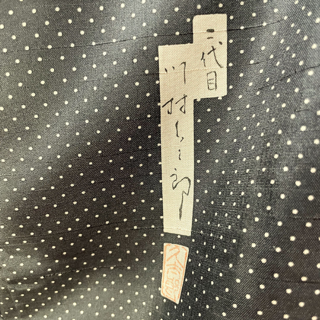 Homongi, pure silk, lined, length 164.5cm, sleeve length 63.5cm, Kyutaro Kawamura, Oshima Tsumugi, embroidery, Super Guard processing, S rank, gray, 1112004002422