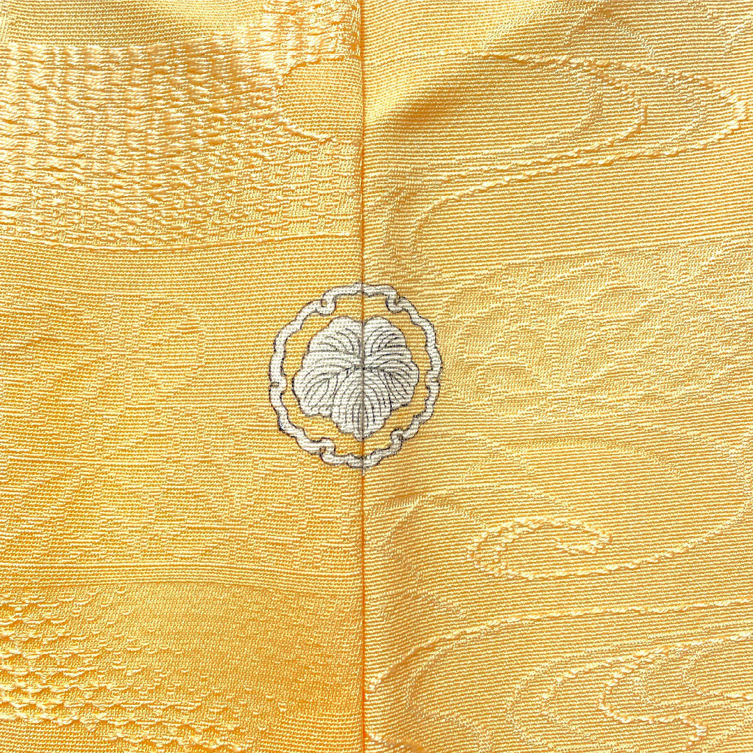 Plain color, pure silk, length 160.5cm, sleeve length 65cm, light persimmon color, one crest, snowflake and ivy, with basting thread, lined, S rank, orange, 1114001642426