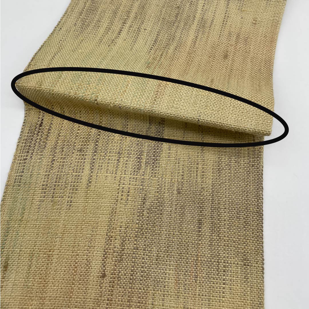Nagoya obi, Torinoko color, Tsumugi fabric, abstract floral pattern, geometric pattern, obi length 368cm, pure silk, S rank, six-pass, casual, beige, 1124008232325, Nagoya style