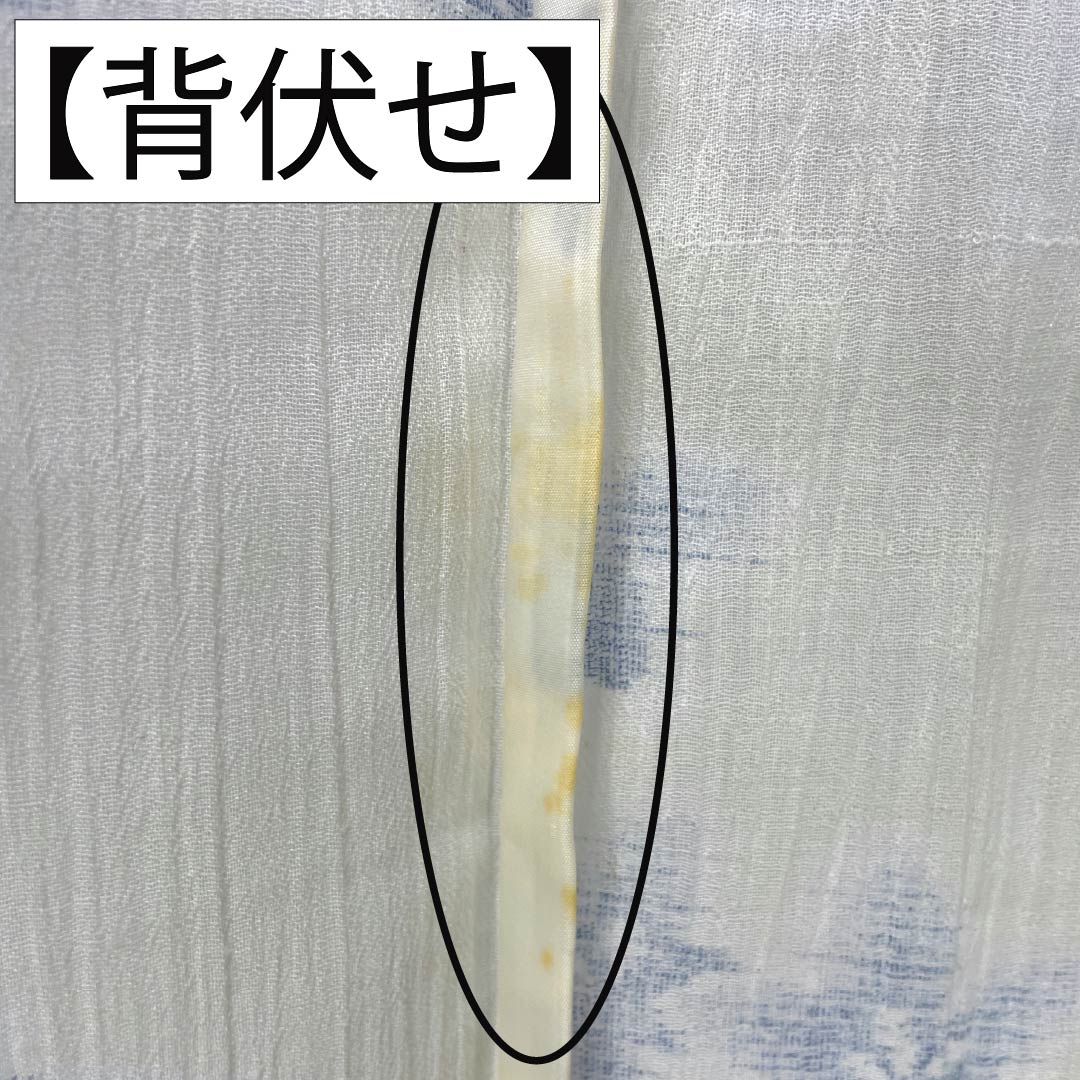夏物 麻 紬 Sランク 身丈158.5cm 裄丈64cm 白百合色（しらゆりいろ） 夏上布 縮 花柄 紗 白系 1132003622311