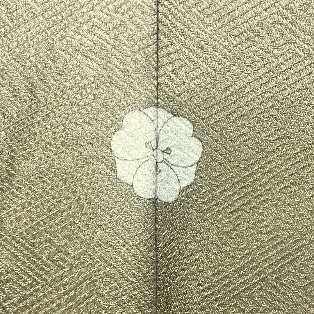色留袖 正絹 身丈159cm 裄丈68cm 袷 亜麻色（あまいろ） 京友禅 風景模様 一つ紋 剣片喰 しつけ糸付き 未使用品 Sランク ベージュ系 1111001352325