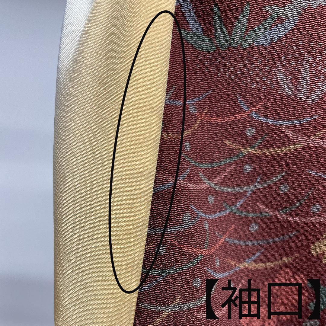 小紋 正絹 身丈157.5cm 裄丈63.5cm 袷  褐色 吉祥文様  Aランク 茶系 1115003583314